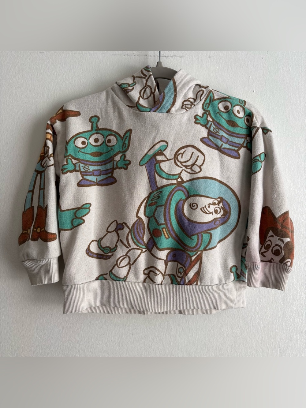 Disney Pixar Toy Story 3T Pullover Hoodie Fleece Cotton Blend Buzz Woody